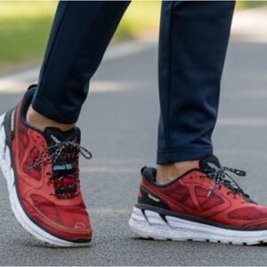 Hoka Men's Vibrant Red Athletic Shoes